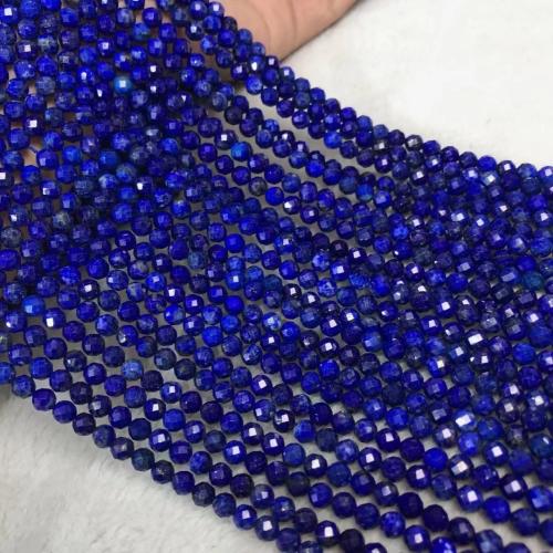 Lapis lazuli Korálky, Lazurit, Fotbal, lesklý, DIY & různé velikosti pro výběr, Prodáno za Cca 38-40 cm Strand