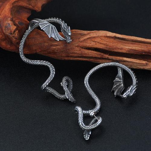 Oorbel sieraden, 304 roestvrij staal, mode sieraden & gotische stijl & voor vrouw, oorspronkelijke kleur, 75x41mm, Verkocht door PC