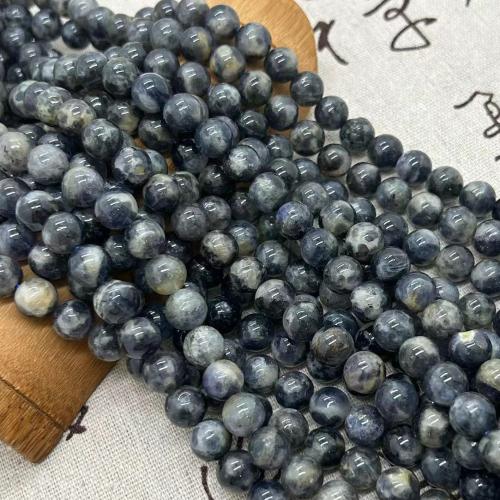 Perles bijoux en pierres gemmes, Iolite, Rond, poli, bijoux de mode & DIY & normes différentes pour le choix, couleurs mélangées, Vendu par Environ 35-40 cm brin