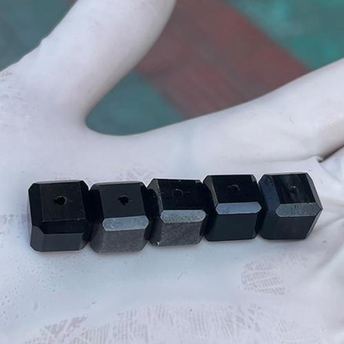 Gemstone Jewelry Beads Silver Obsidian Square fashion jewelry & DIY silver-grey nickel lead & cadmium free Sold By PC