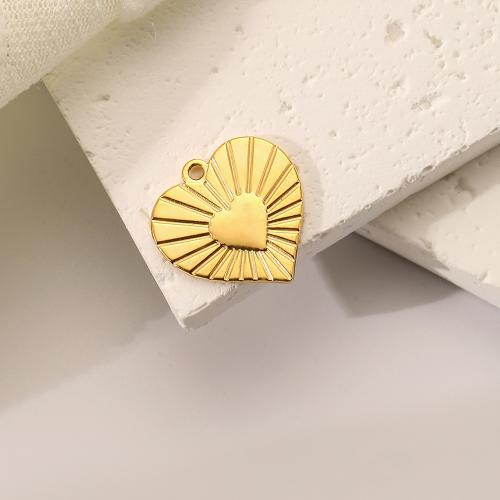 Stainless Steel Pendants 304 Stainless Steel Heart fashion jewelry & for woman golden Sold By PC