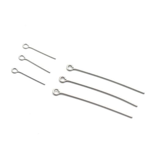 Stainless Steel Eyepins 304 Stainless Steel Vacuum Ion Plating DIY Approx Sold By Bag