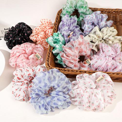 Hair Scrunchies Gauze with Rubber Band handmade & for woman Sold By PC