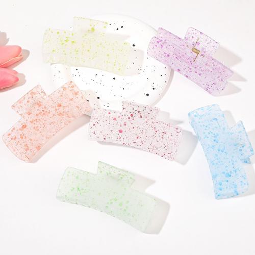 Hair Claw Clips Plastic handmade for woman & frosted Sold By PC