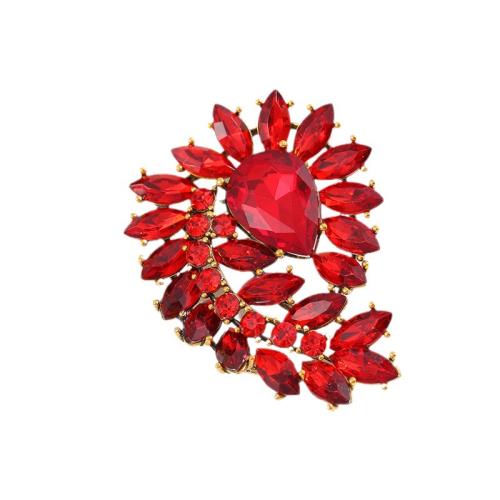 Zinc Alloy Brooches with Crystal plated for woman Sold By PC