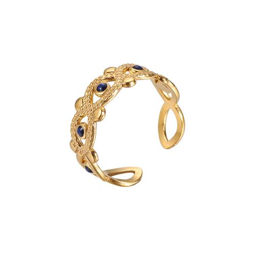خاتم إصبع الفولاذ المقاوم للصدأ, 304 الفولاذ المقاوم للصدأ, مجوهرات الموضة & للمرأة & أجوف, ذهبي, تباع بواسطة PC