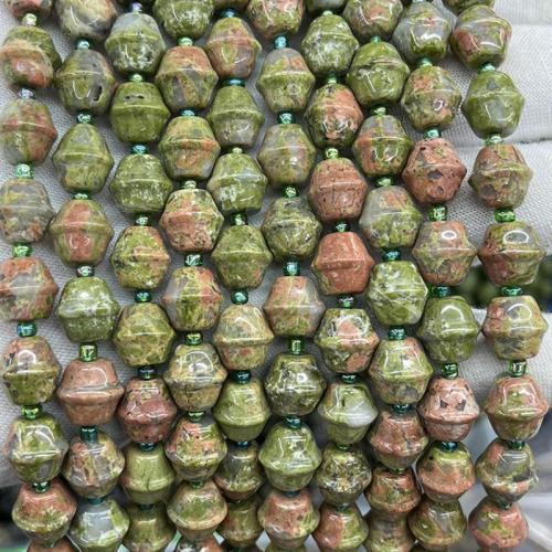 Natural Unakite Beads Round fashion jewelry & DIY mixed colors Sold Per Approx 38 cm Strand