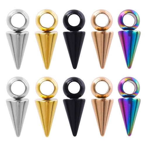 Stainless Steel Pendants 304 Stainless Steel Conical Vacuum Ion Plating fashion jewelry & DIY Sold By PC