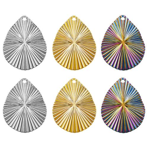 Stainless Steel Pendants 304 Stainless Steel Teardrop Vacuum Ion Plating fashion jewelry & DIY Sold By PC