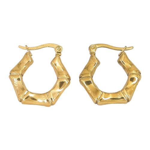 Stainless Steel Lever Terug Earring, 304 roestvrij staal, mode sieraden & voor vrouw, gouden, 24x22mm, Verkocht door pair