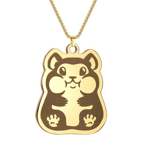 Stainless Steel Jewelry Necklace 316L Stainless Steel hamster fashion jewelry & for woman Length Approx 60 cm Sold By PC