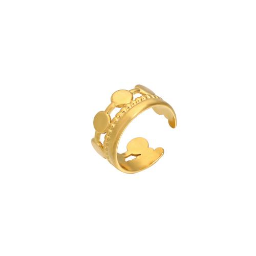 خاتم إصبع الفولاذ المقاوم للصدأ, 304 الفولاذ المقاوم للصدأ, مجوهرات الموضة & للجنسين, ذهبي, تباع بواسطة PC