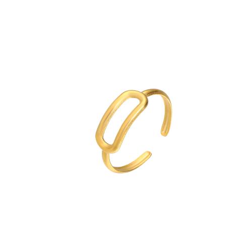Anel de dedo de aço inoxidável, Aço inoxidável 304, joias de moda & unissex, dourado, vendido por PC