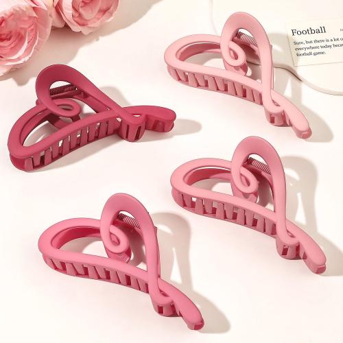 Hair Claw Clips Plastic Heart handmade & for woman Sold By PC
