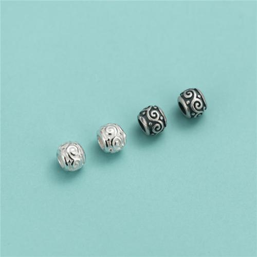 Perles d'espacement Bijoux, argent sterling 925, DIY, plus de couleurs à choisir, 4.10x3.50mm, Trou:Environ 2mm, Vendu par PC