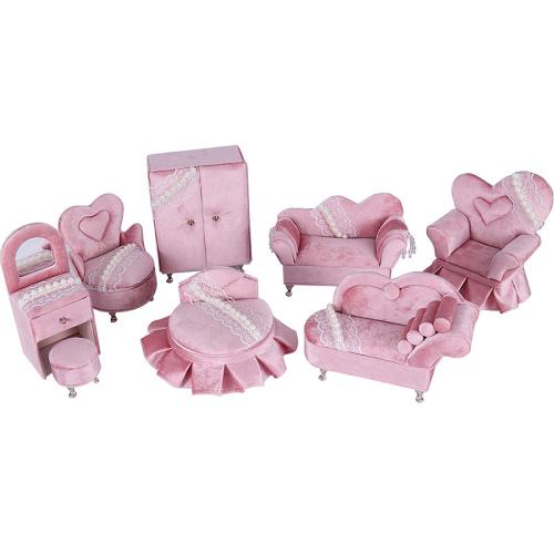 Multifunctionele sieraden box, Katoenfluweel, met Kant & Plastic Pearl, Stofdicht & verschillende stijlen voor de keuze, roze, Verkocht door PC