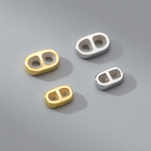 925 ασημένιο ασήμι Χάντρες πώμα, με Σιλικόνη, DIY & διαφορετικό μέγεθος για την επιλογή & διπλό τρύπα, περισσότερα χρώματα για την επιλογή, Sold Με PC