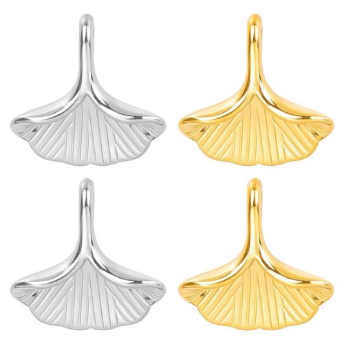 Stainless Steel Pendants 304 Stainless Steel Ginkgo Leaf Vacuum Ion Plating fashion jewelry & DIY Sold By PC