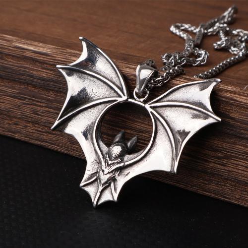 Stainless Steel Jewelry Necklace 304 Stainless Steel Bat fashion jewelry & Unisex original color Length Approx 60 cm Sold By PC