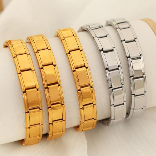 Titanium Steel Bracelet & Bangle plated fashion jewelry Length 18 cm Sold By PC