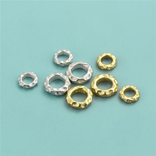 925 Sterling Silver Spacer Bead Donut DIY Sold By PC