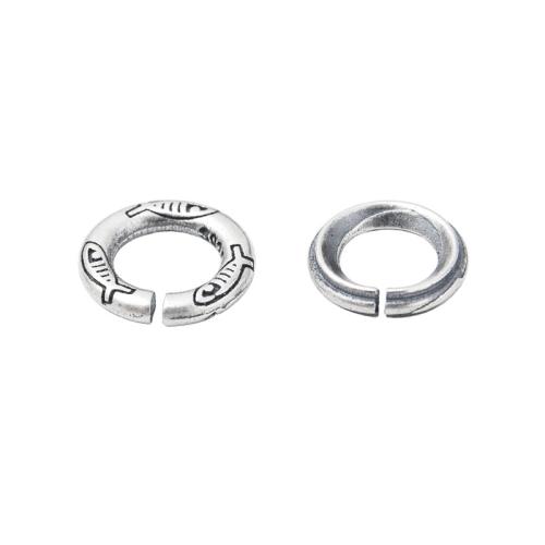 925 Sterling Silver Skoči Prsten, možete DIY & različitih stilova za izbor, izvorna boja, Prodano By PC