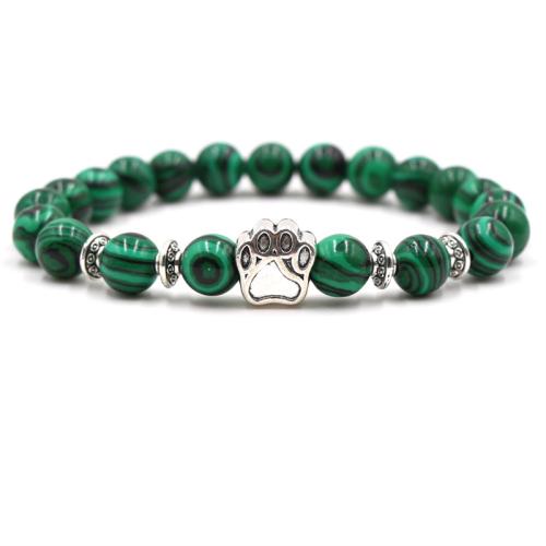 Gemstone Bracelets Natural Stone with Zinc Alloy Claw fashion jewelry & Unisex mm Length 19 cm Sold By PC