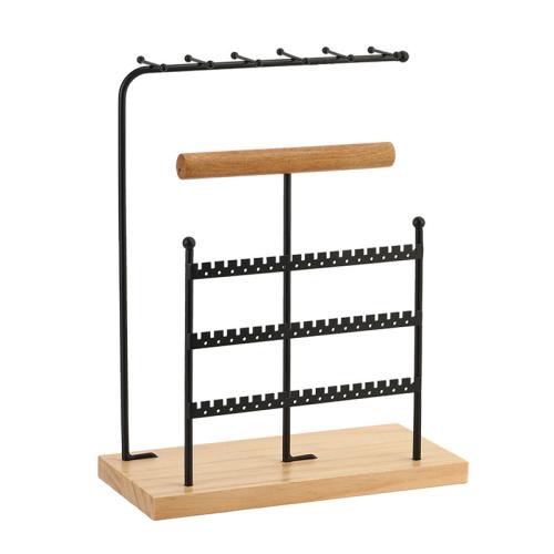 Multi Purpose Display, Iron, with Wood, durable & detachable & multifunctional, black, Sold By PC