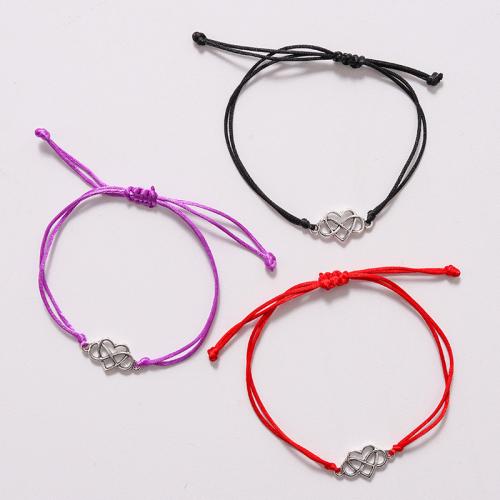 Couple Bracelet and Bangle Zinc Alloy with Wax Cord plated 2 pieces & Unisex Length Approx 16-26 cm Sold By Set