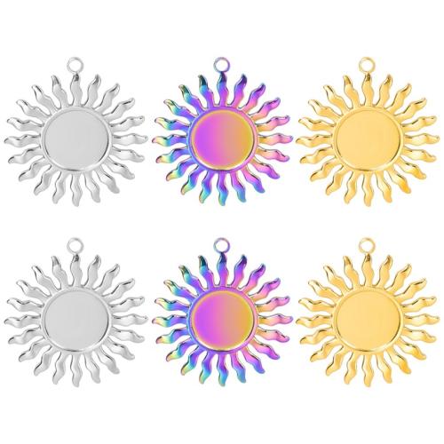 Stainless Steel Pendant Setting 304 Stainless Steel Sun Vacuum Ion Plating fashion jewelry & DIY Sold By PC