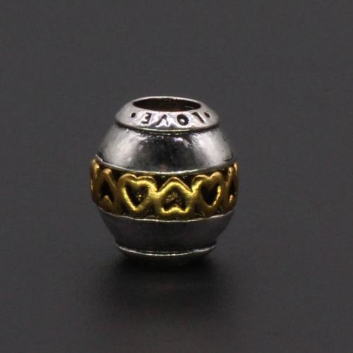 مجوهرات سبائك الزنك الخرز, لون الذهب مطلي, ديي & مينا, النيكل والرصاص والكادميوم الحرة, 12x12mm, تباع بواسطة PC