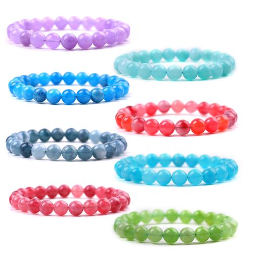 Gemstone Bracelets Dyed Marble fashion jewelry Length 18.5 cm Sold By PC