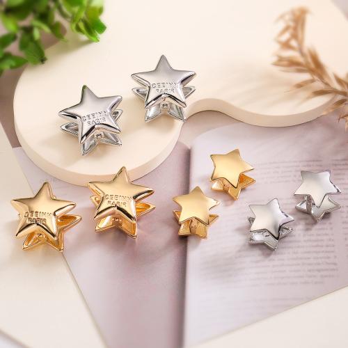 Brass Leverback Earring Star plated fashion jewelry nickel lead & cadmium free Sold By Pair