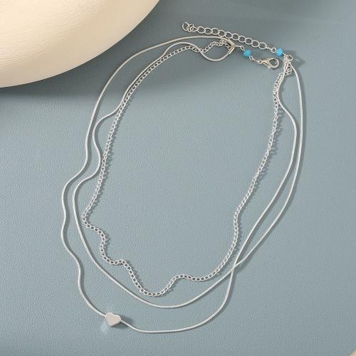 Zinc Alloy Anklet with 7cm extender chain fashion jewelry & multilayer & for woman original color Length Approx 42.5 cm Approx 43.5 cm Approx 46.5 cm Sold By PC
