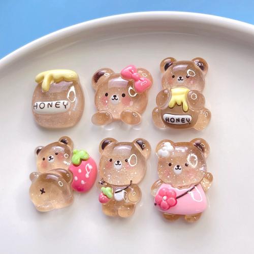 Mobile Phone DIY Decoration Resin Bear & enamel Sold By PC