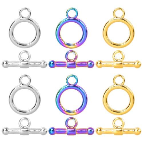 Stainless Steel Toggle Clasp 304 Stainless Steel Donut Vacuum Ion Plating fashion jewelry & DIY Sold By PC