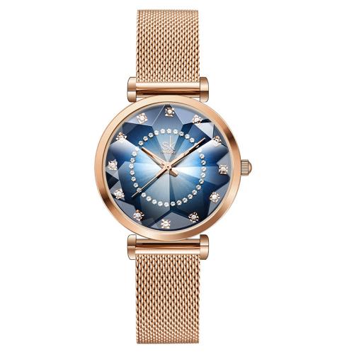 Women Wrist Watch Glass Life water resistant & fashion jewelry & japanese movement & for woman & with rhinestone Length Approx 18.5 cm Sold By PC