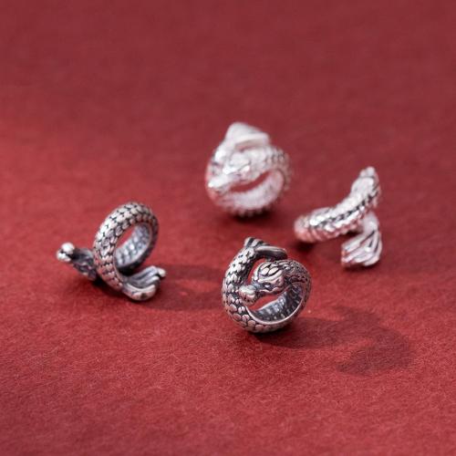 Spacer pärlor smycken, 925 Sterling Silver, Draken, DIY, fler färger för val, 11x9x7.50mm, Säljs av PC