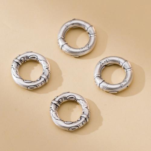 925 Sterling hopea hyppyrengas, 925 Sterling Silver, tee-se-itse, hopea, 20mm, Myymät PC