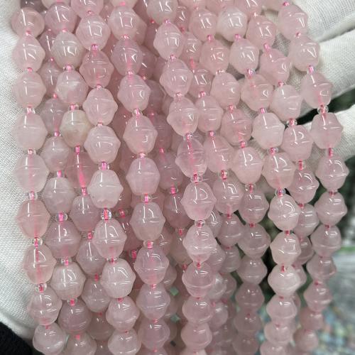Naturlige rosenkvarts perler, Madagaskar Rose Quartz, mode smykker & du kan DIY, lyserød, 10x11mm, Solgt Per Ca. 38 cm Strand