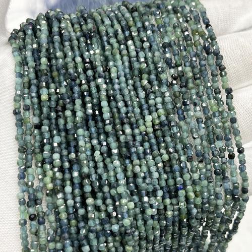Natural Quartz Jewelry Beads Kyanite Square fashion jewelry & DIY & faceted mixed colors 2.50mm Sold Per Approx 38 cm Strand