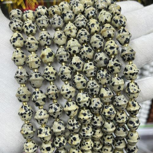 Dalmatinische Perlen, Dalmatiner, Modeschmuck & DIY, gemischte Farben, 10x11mm, verkauft per ca. 38 cm Strang