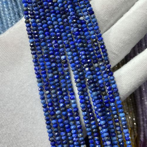 Koraliki Lapis Lazuli, liczydło, biżuteria moda & DIY & fasetowany, lapis lazuli, 2x3mm, sprzedawane na około 38 cm Strand