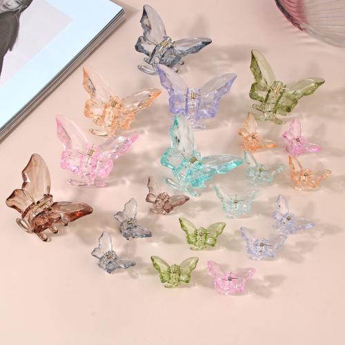 Hair Claw Clips Acrylic with Zinc Alloy Butterfly stoving varnish & for woman 4.5cm 8.5cm. Sold By PC