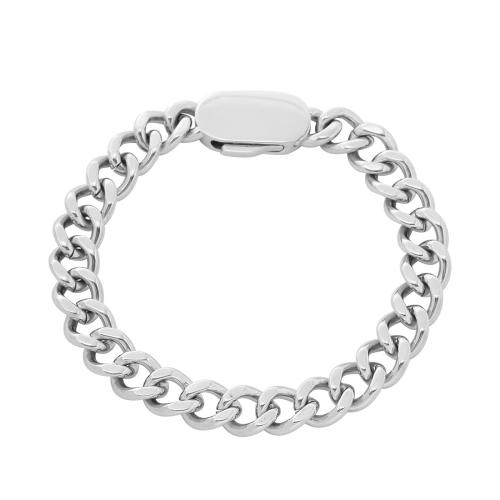 Bijoux bracelet en acier inoxydable, Acier inoxydable 304, Placage, pour femme, argent, Vendu par PC