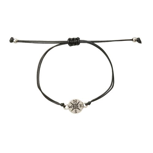 Fashion Create Wax Cord Bracelets Zinc Alloy with Wax Cord plated Unisex silver color Length Approx 16-30 cm Sold By PC
