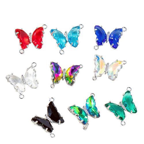 Mosaz Šperky Connector, s Krystal, DIY, více barev na výběr, 10PC/Bag, Prodáno By Bag