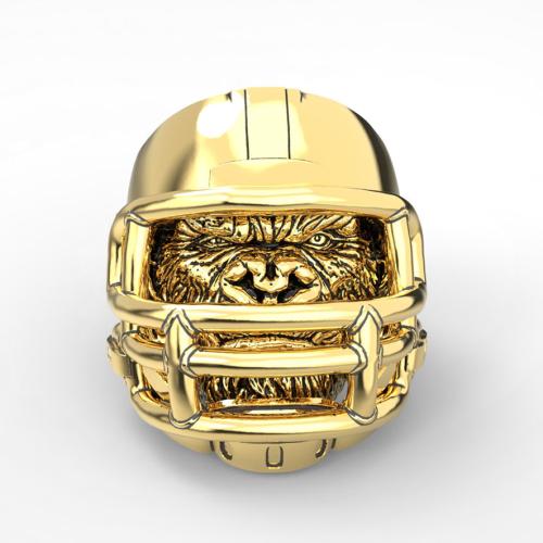 Zinc Alloy Finger Ring Orangutan plated & for man US Ring Sold By PC