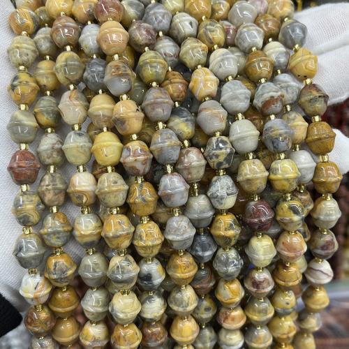 Přírodní Bláznivý Achát Korálky, módní šperky & DIY, smíšené barvy, 10x11mm, Prodáno za Cca 38 cm Strand