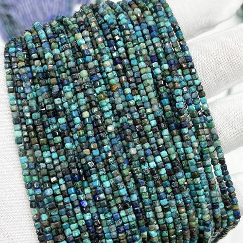 Turquoise Beads Phoenix Turquoise Square fashion jewelry & DIY & faceted mixed colors 2.50mm Sold Per Approx 38 cm Strand